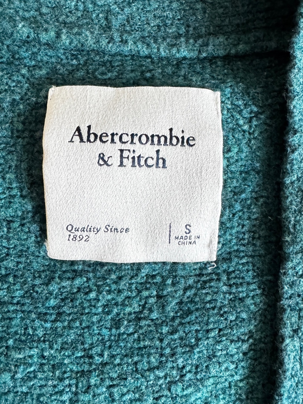 Abercrombie & Fitch Teal Button-Front Pocket Cardigan - Picture 3 of 4